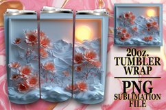 Floral Symphony Tumbler Design 20oz Product Image 1