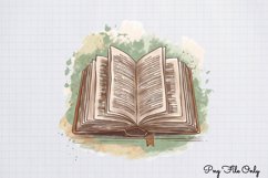 Big Bible Collection Watercolor Clipart PNG Product Image 1