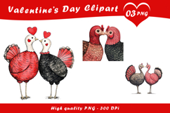 Valentine’s Day Love Birds Clipart PNG Set Product Image 1