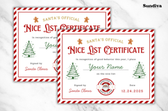 Editable Christmas Nice List Certificate 1 Product Image 3