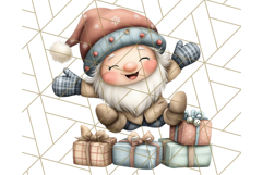 Watercolor Winter Gnome Clipart, Cute Gnome Christmas PNG Product Image 3