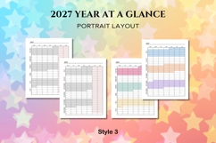 2027 Yearly at a Glance - Canva Template Product Image 5