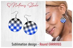 32 BUFFALO PLAID Round &amp; Teardrop EARRINGS Designs. Product Image 21