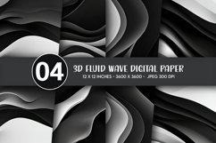 3D Fluid Wave Digital Paper Product Image 1