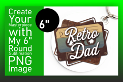 Stylish Round Design for Keychains , Father&#039;s Day Product Image 1