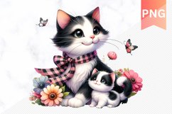 Cat Sublimation - Mother's Day Cat Clipart Product Image 1