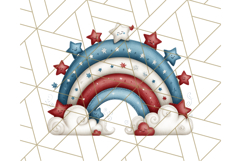 Patriotic Scandinavian Rainbow Clipart PNG, 4th Of July Png Product Image 3