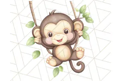 Jungle Safari Animals PNG Cute Pastel Wild Animal Clipart Product Image 3