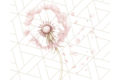 Pastel Pink Easter Bunny Egg and Flowers Clipart PNG Product Image 3