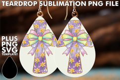 Vibrant Teardrop Earrings Magic, Flower Cross Product Image 1