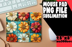 Blossom Burst Sublimation Mouse Pad Design PNG Product Image 1