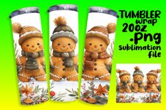 Gingerbread Man Holiday Wrap 20oz Tumbler Sublimation Product Image 1