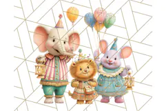 Tiny Carnival Friends Clipart PNG, Animal Fair Festival Product Image 3