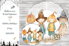 Kids Halloween Wind Spinner Design, Watercolor Wind Spinner Product Image 1