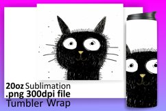 Tumbler Cat Comedy: Colorful Sublimation Art Product Image 1
