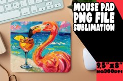 Tropical Flamingo Sublimation Mouse Pad - Vacation Vista Product Image 1