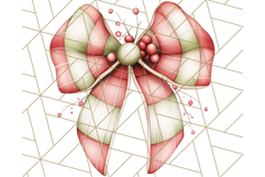 Muted Cozy Christmas Bows PNG Clipart, Winter Holiday Png Product Image 3