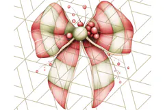 Muted Cozy Christmas Bows PNG Clipart, Winter Holiday Png Product Image 3