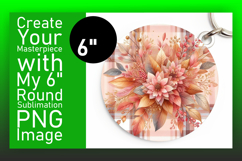 Bright Round Design for Sublimation , Autumn Flower Product Image 1
