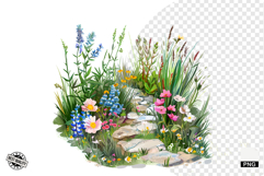 Wildflowers Pathway Clipart Product Image 1