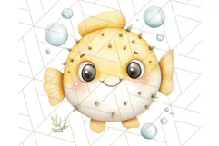 Under the Sea Nursery Clipart, Ocean Animals PNG Product Image 3
