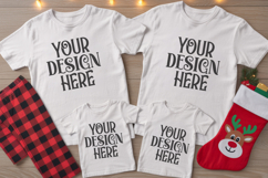 Christmas Family Matching Group T-Shirt Mockups | Holiday Fl Product Image 1