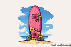 Pink Summer Sublimation Clipart PNG Product Image 1