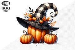 Halloween Pumpkins Sublimation - Clipart PNG Design Product Image 1