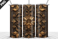 3D Flowers Tumbler Wrap | Sublimation Design | Tumble PNG Product Image 4