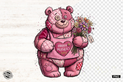 Mothers Day Teddy Bear PNG Product Image 1