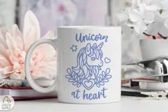 Unicorn at heart svg Unicorn t shirt design for girl svg dxf Product Image 4