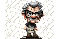 Grumpy Old Man PNG Clipart, Funny Father’s Day Graphics Product Image 3