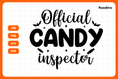 Funny Halloween Dog Bandana Quote SVG | Candy Inspector Product Image 3
