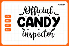Funny Halloween Dog Bandana Quote SVG | Candy Inspector Product Image 3