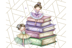 Ballerina Clipart PNG, Cute Ballet Girl Illustration Art Product Image 3
