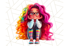 Teen Girl Clipart PNG, Fun Character Illustration Product Image 3