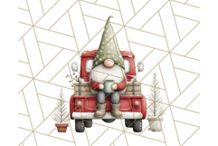 Vintage Truck Christmas Gnomes Clipart PNG, Cute Gnome Png Product Image 3