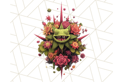 Floral Punk Frogs PNG - Neon Reble Grunge Amphibians Clipart Product Image 3