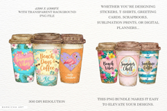 Summer Three Coffee Cups Clipart Product Image 2