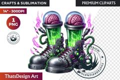 Halloween Character Boots - Spooky Gothic Clipart PNG Product Image 1