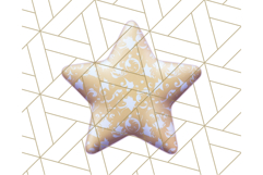 Cute Puffy Star Clipart PNG, 3D Glossy Pastel Stars Clip Art Product Image 3