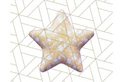 Cute Puffy Star Clipart PNG, 3D Glossy Pastel Stars Clip Art Product Image 3