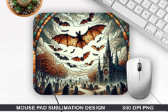 Haunted House Mouse Pad, Halloween Mouse Pad PNG Design Product Image 1