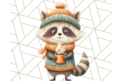 Cozy Autumn Animal Clipart, Fall Forest Critters PNG Product Image 3