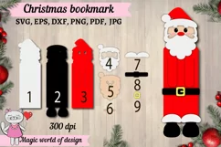 Christmas Bookmark SVG, LayeredS anta Claus gingerbread Product Image 3