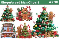 Gingerbread Man Clipart PNG Product Image 1