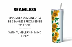 Sunflower Tumbler Sublimation | 20 oz | Taper | Straight Product Image 3