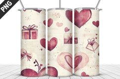 Valentines Love Skinny Tumbler PNG Wrap| Valentines Tumbler Product Image 4