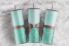Glitter Snowflakes Emerald Green Winter 20 oz tumbler wrap Product Image 1