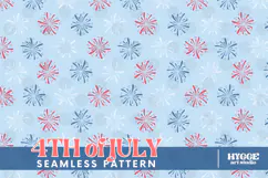 American 4th of July Patriotic Fireworks Seamless Pattern Product Image 1